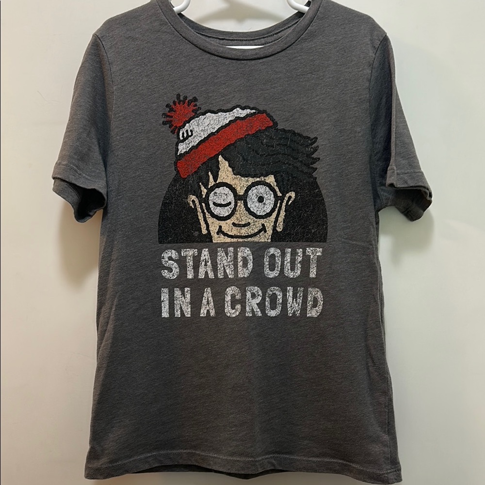 Where’s Waldo Gray Kids Shirt Size 6 Stand Out In A Crowd